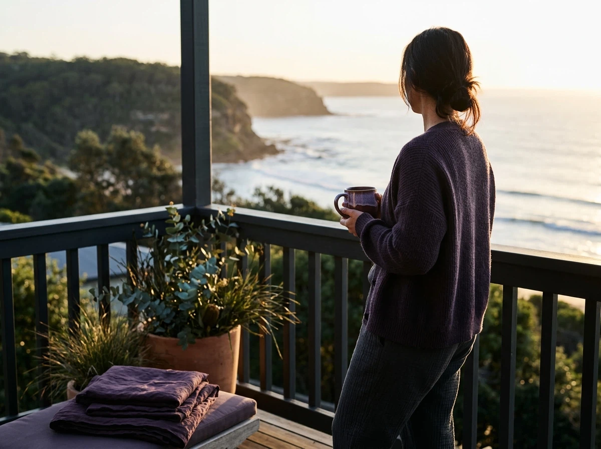Person enjoying a morning wellness routine with a warm mug - everyday energy supplement plant extracts